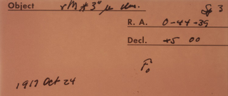 Handwritten notes on the sleeve covering the astronomical plate in question. Image: Carnegie Institution for Science